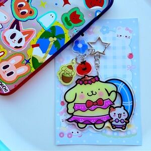 pompompurin huge double sided acrylic keychain bagcharm